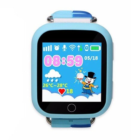 Ceas GPS Copii iUni Kid601, Telefon incorporat, Alarma SOS, 1.54 Inch, Touchscreen, Jocuri, Blue